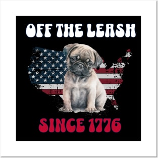 4th of July Independence Day Funny Design for Dog Lovers Posters and Art